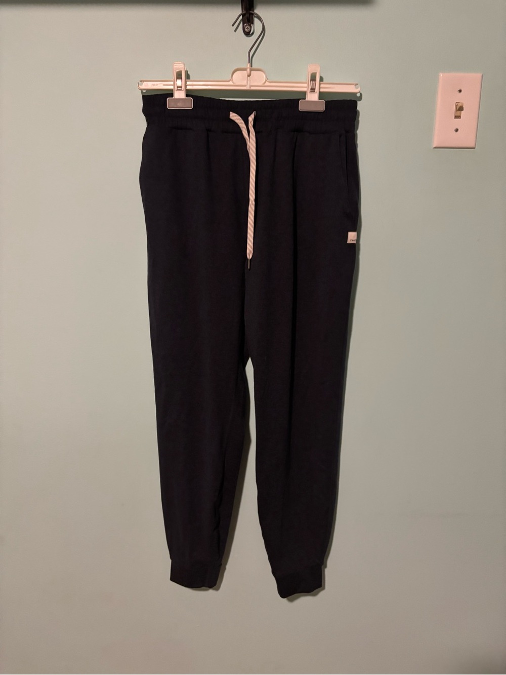 Vuori Kids Navy Jogger Pants with White Drawstring